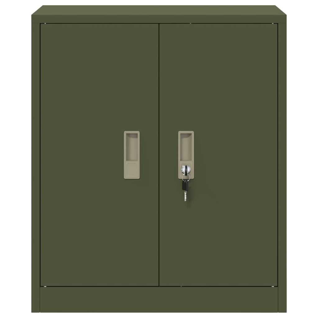 Aufbewahrungsschrank Olive Grün 60 x 40 x 70 cm Stahl