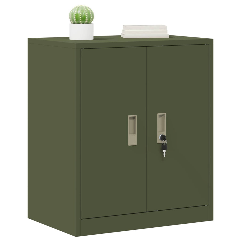 Aufbewahrungsschrank Olive Grün 60 x 40 x 70 cm Stahl