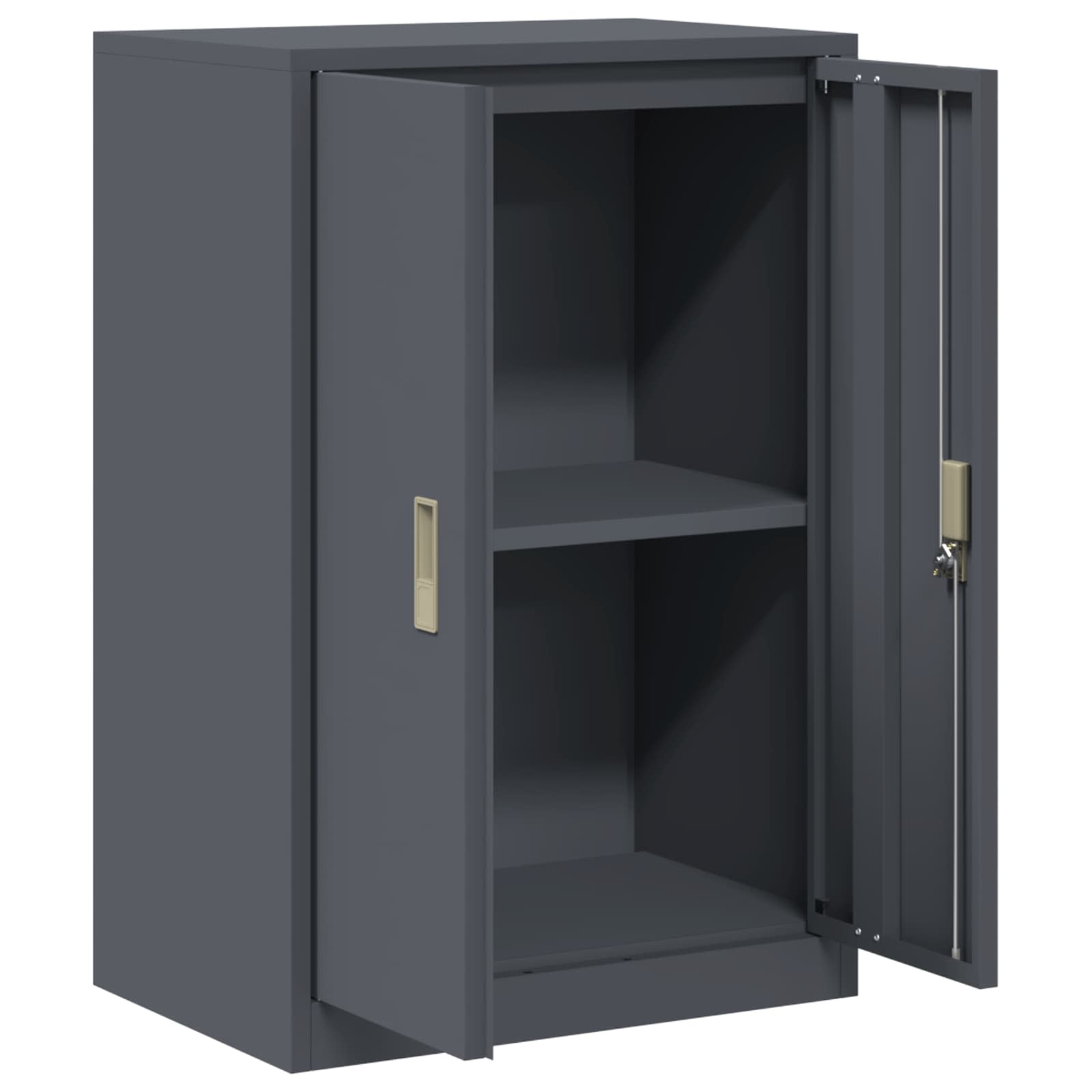Aufbewahrungsschrank Anthrazit 60 x 40 x 90 cm Stahl