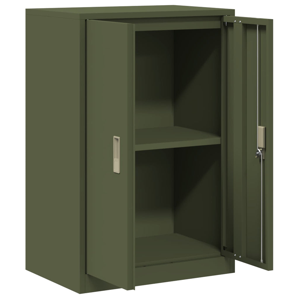Aufbewahrungsschrank Olive Grün 60 x 40 x 90 cm Stahl