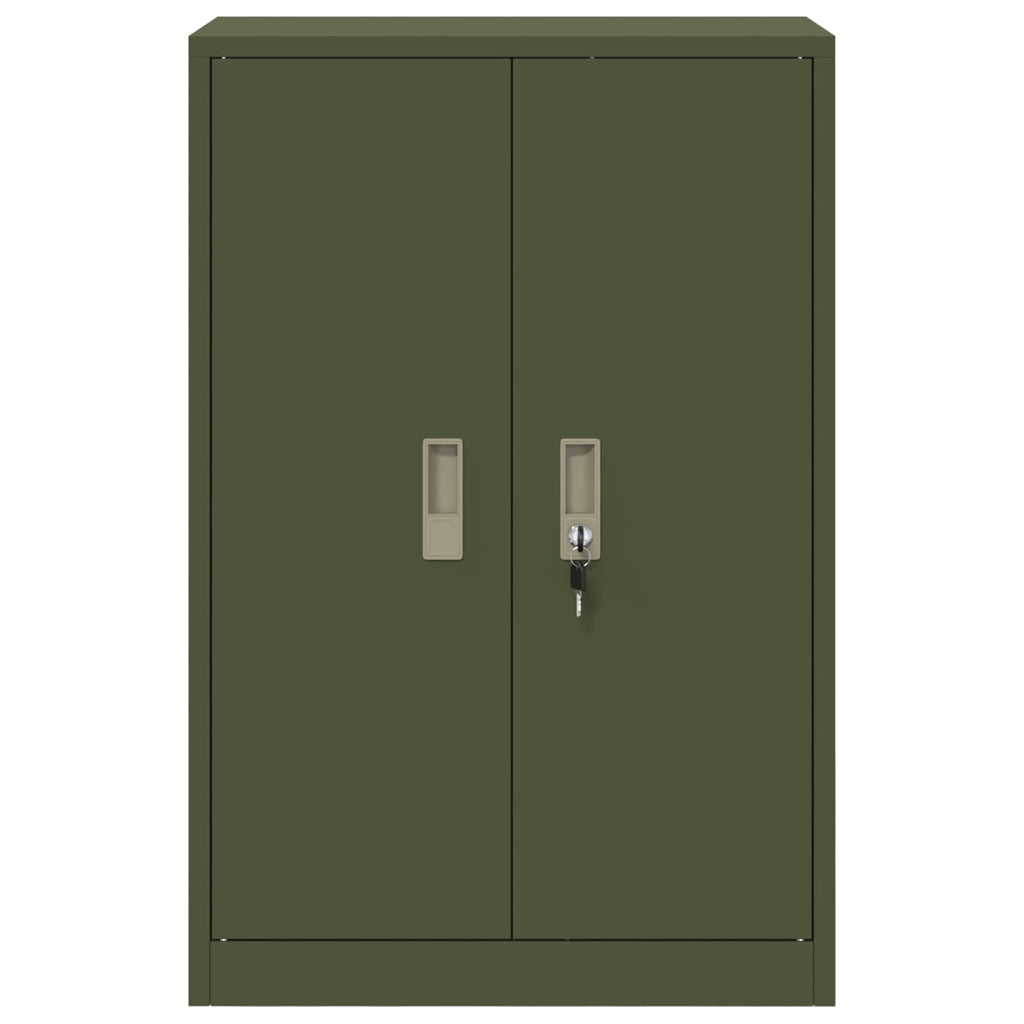 Aufbewahrungsschrank Olive Grün 60 x 40 x 90 cm Stahl