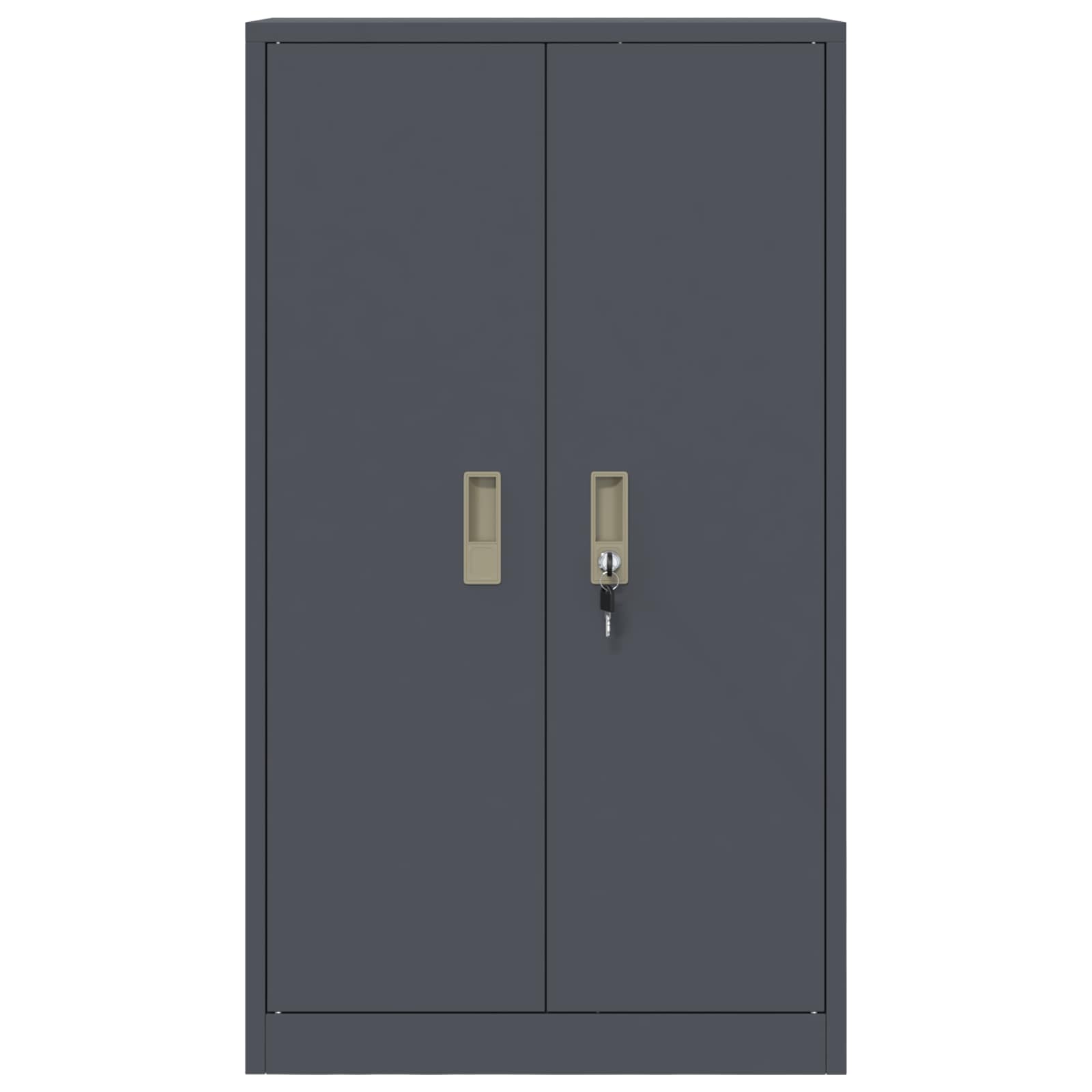 Aufbewahrungsschrank Anthrazit 60 x 40 x 105 cm Stahl