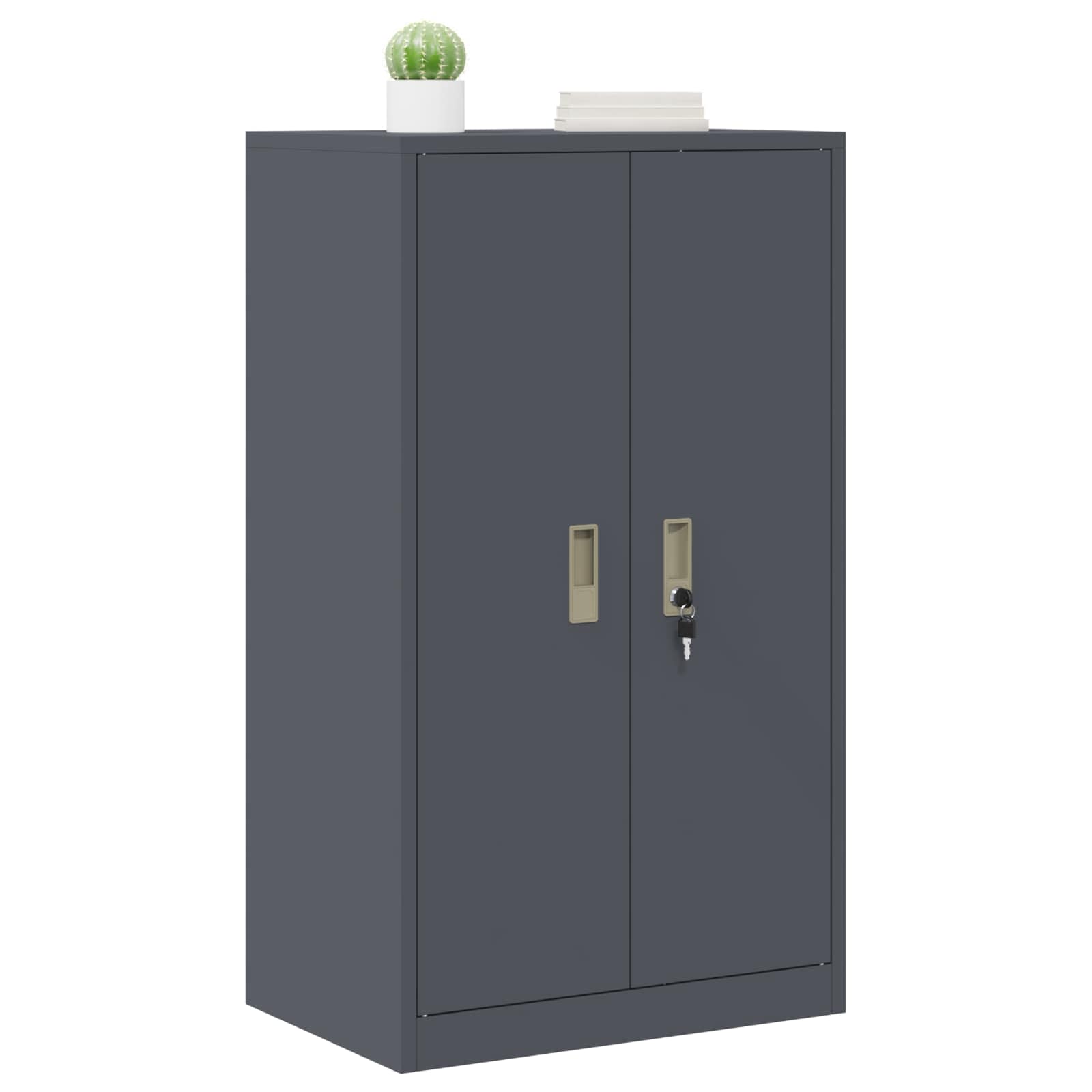 Aufbewahrungsschrank Anthrazit 60 x 40 x 105 cm Stahl