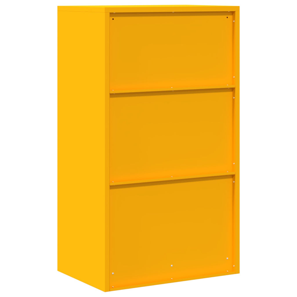 Aufbewahrungsschrank Senfgelb 60 x 40 x 105 cm Stahl