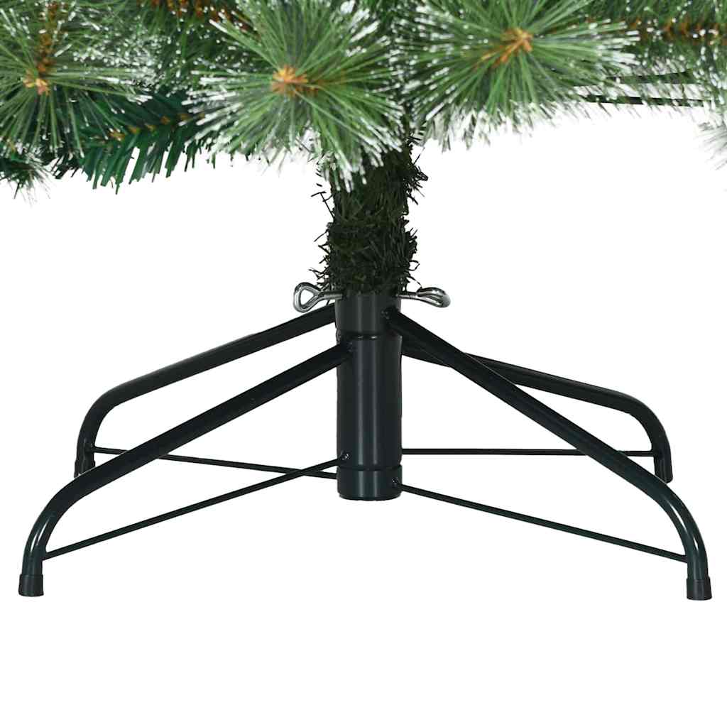 Künstlicher Scharnier-Weihnachtsbaum schneebedeckt Grün 240 cm