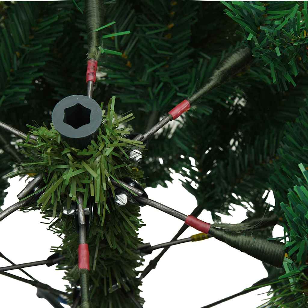 Künstlicher Scharnier-Weihnachtsbaum schneebedeckt Grün 240 cm