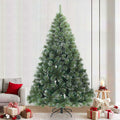 Künstlicher Scharnier-Weihnachtsbaum schneebedeckt Grün 240 cm