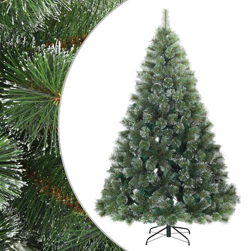 Künstlicher Scharnier-Weihnachtsbaum schneebedeckt Grün 240 cm