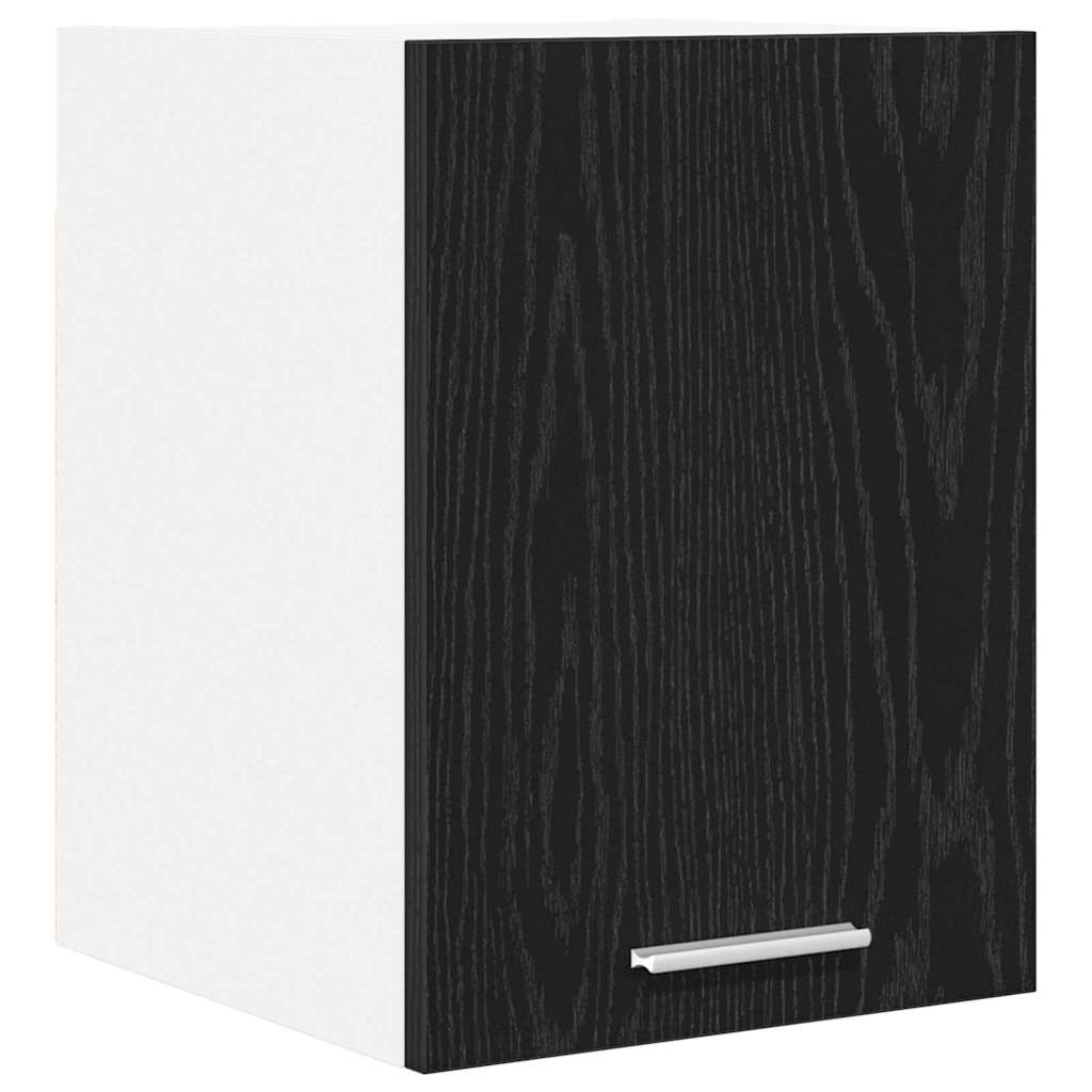 Hängeschrank mit Tür Schwarze Eiche und Weiß 30 x 31 x 40 cm