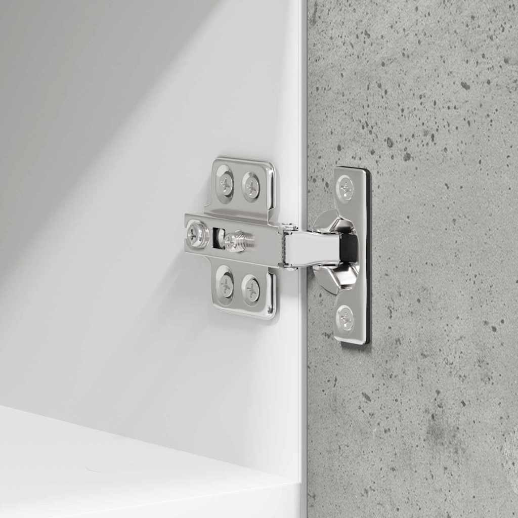 Hängeschrank mit Tür 2 pcs Betongrau und Weiß 30 x 31 x 40 cm