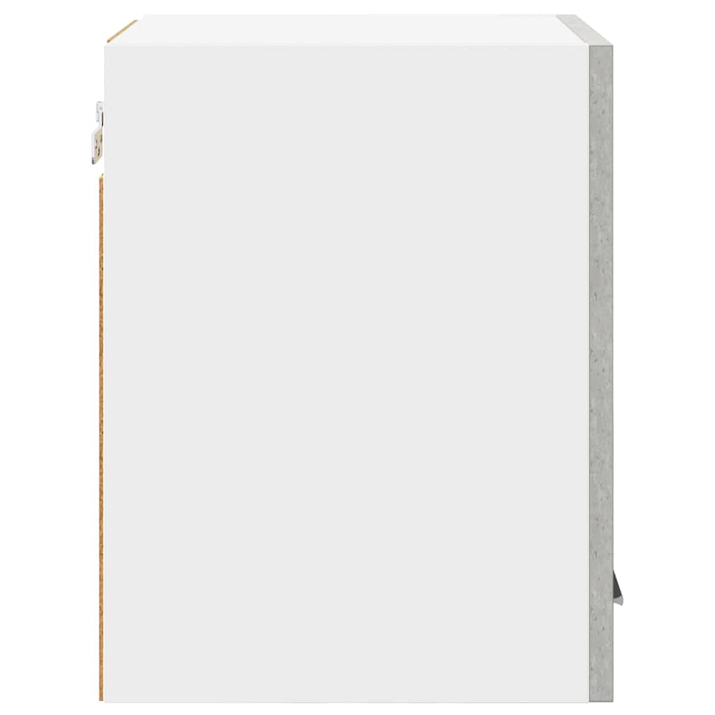 Hängeschrank mit Tür 2 pcs Betongrau und Weiß 30 x 31 x 40 cm