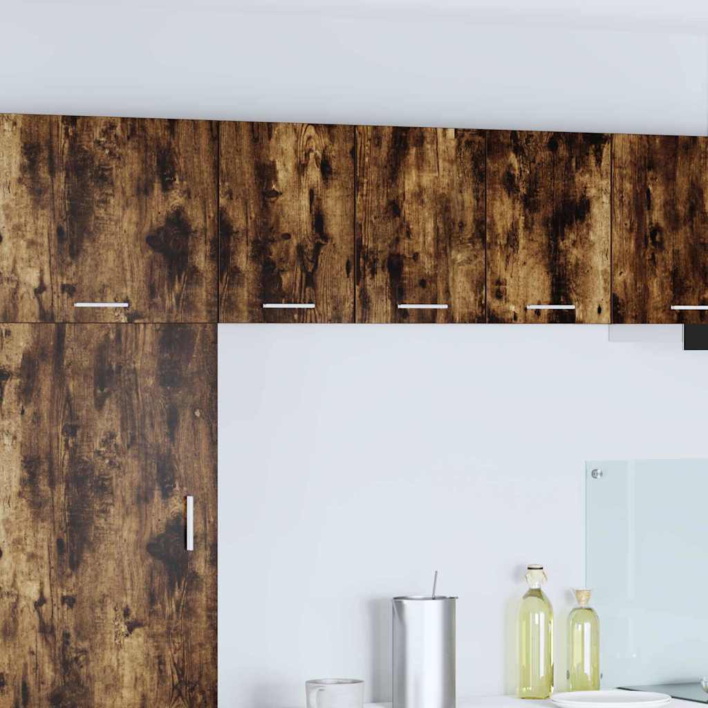 Hängeschrank mit Tür Geräucherte Eiche und Weiß 30 x 31 x 40 cm