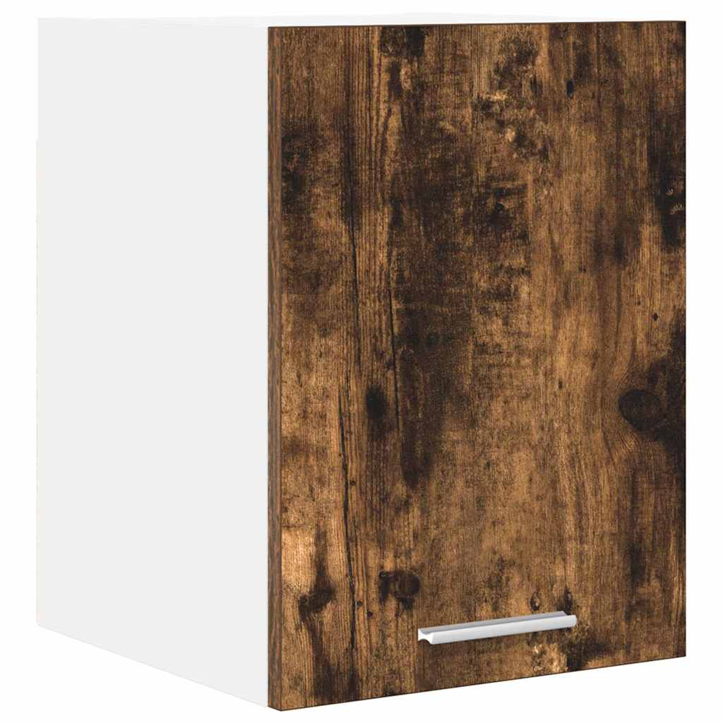 Hängeschrank mit Tür Geräucherte Eiche und Weiß 30 x 31 x 40 cm