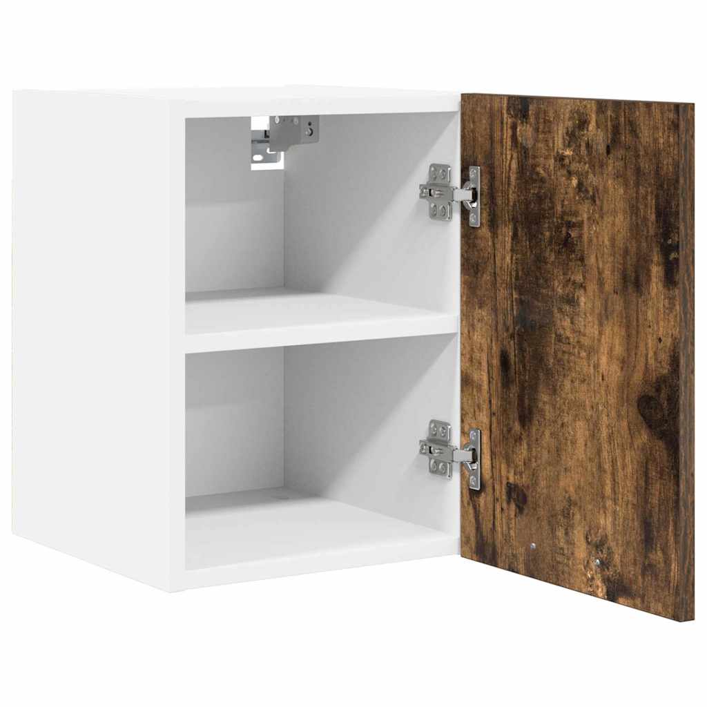 Hängeschrank 2 pcs Geräucherte Eiche und Weiß 30 x 31 x 40 cm