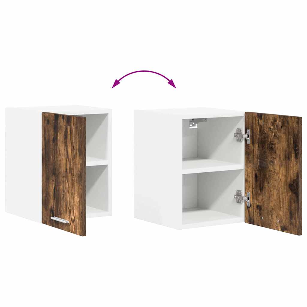 Hängeschrank 2 pcs Geräucherte Eiche und Weiß 30 x 31 x 40 cm