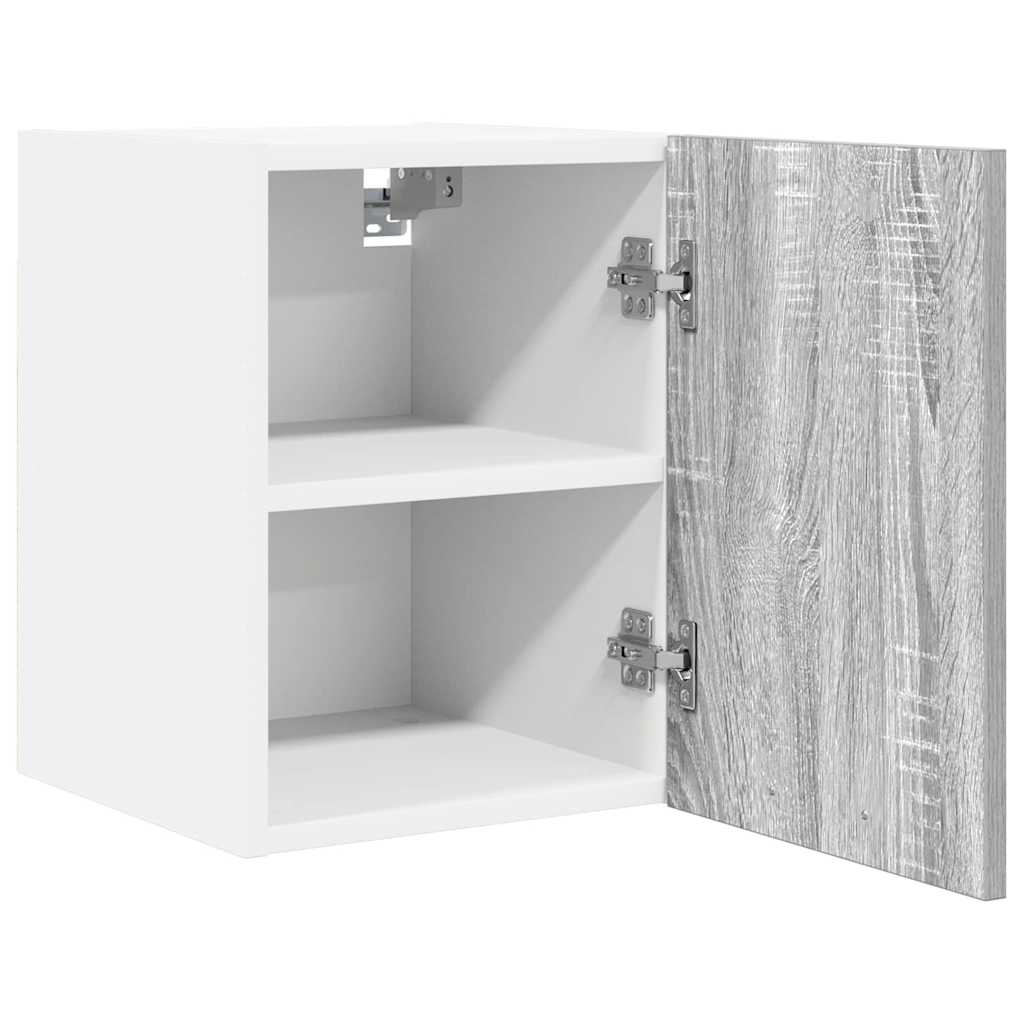 Hängeschrank Grau Sonoma und Weiß 30 x 31 x 40 cm Holzwerkstoff