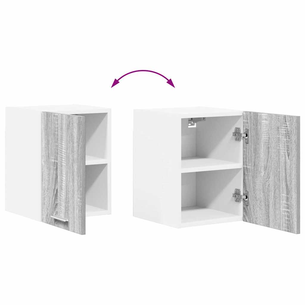 Hängeschrank Grau Sonoma und Weiß 30 x 31 x 40 cm Holzwerkstoff