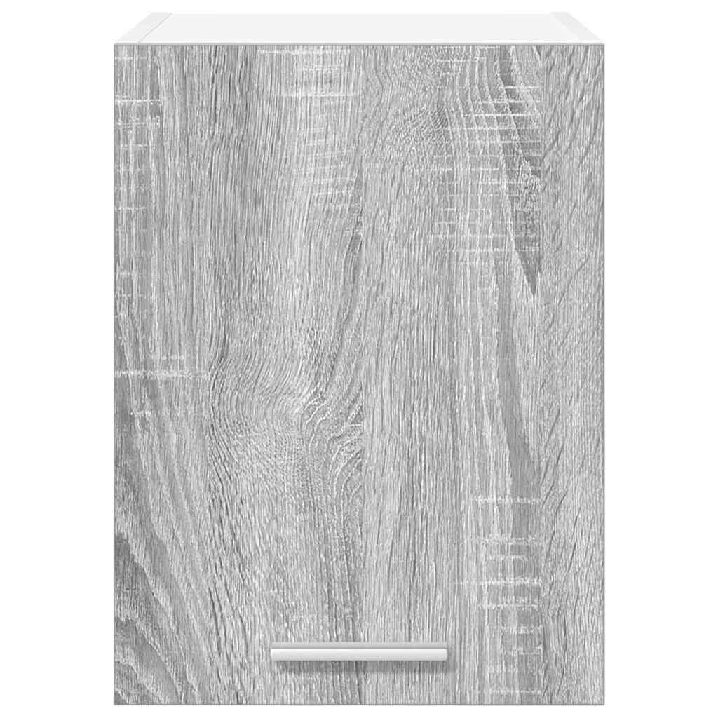 Hängeschrank mit Tür 2 pcs Grau Sonoma und Weiß 30 x 31 x 40 cm