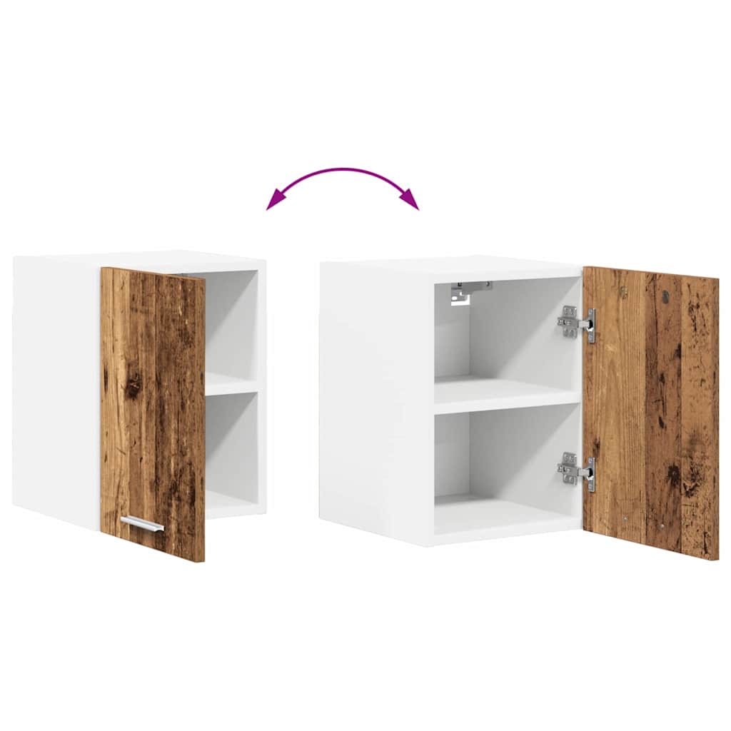 Hängeschrank Altes Holz und Weiß 30 x 31 x 40 cm Holzwerkstoff