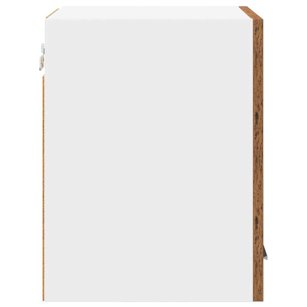Hängeschrank mit Tür 2 pcs Altes Holz und Weiß 30 x 31 x 40 cm