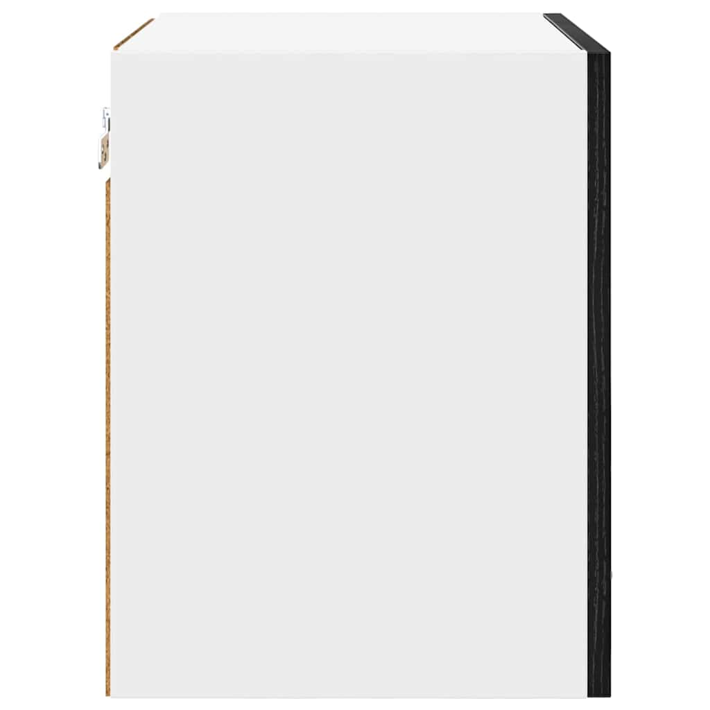 Hängeschrank 2 pcs Schwarze Eiche und Weiß 40 x 31 x 40 cm