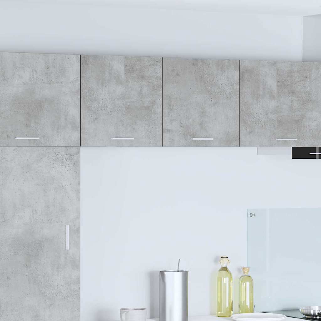 Hängeschrank mit Tür 2 pcs Betongrau und Weiß 40 x 31 x 40 cm