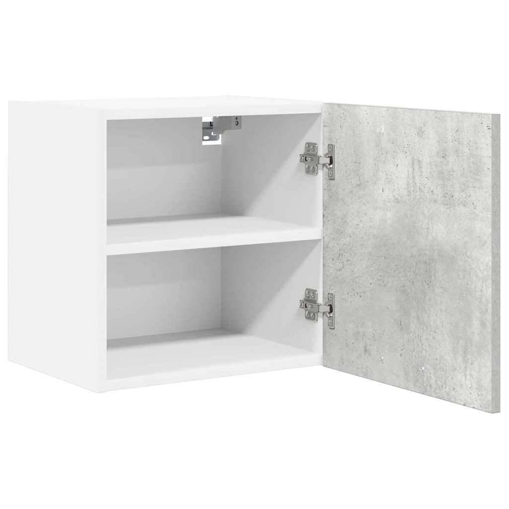 Hängeschrank mit Tür 2 pcs Betongrau und Weiß 40 x 31 x 40 cm