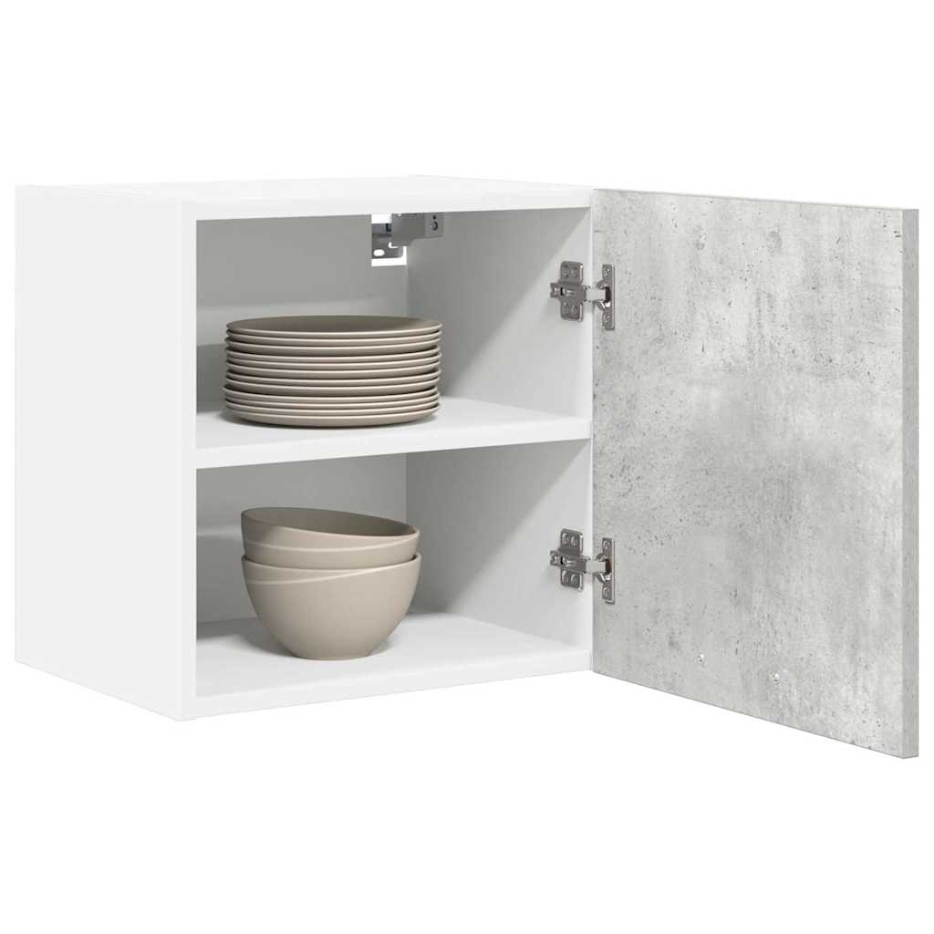Hängeschrank mit Tür 2 pcs Betongrau und Weiß 40 x 31 x 40 cm