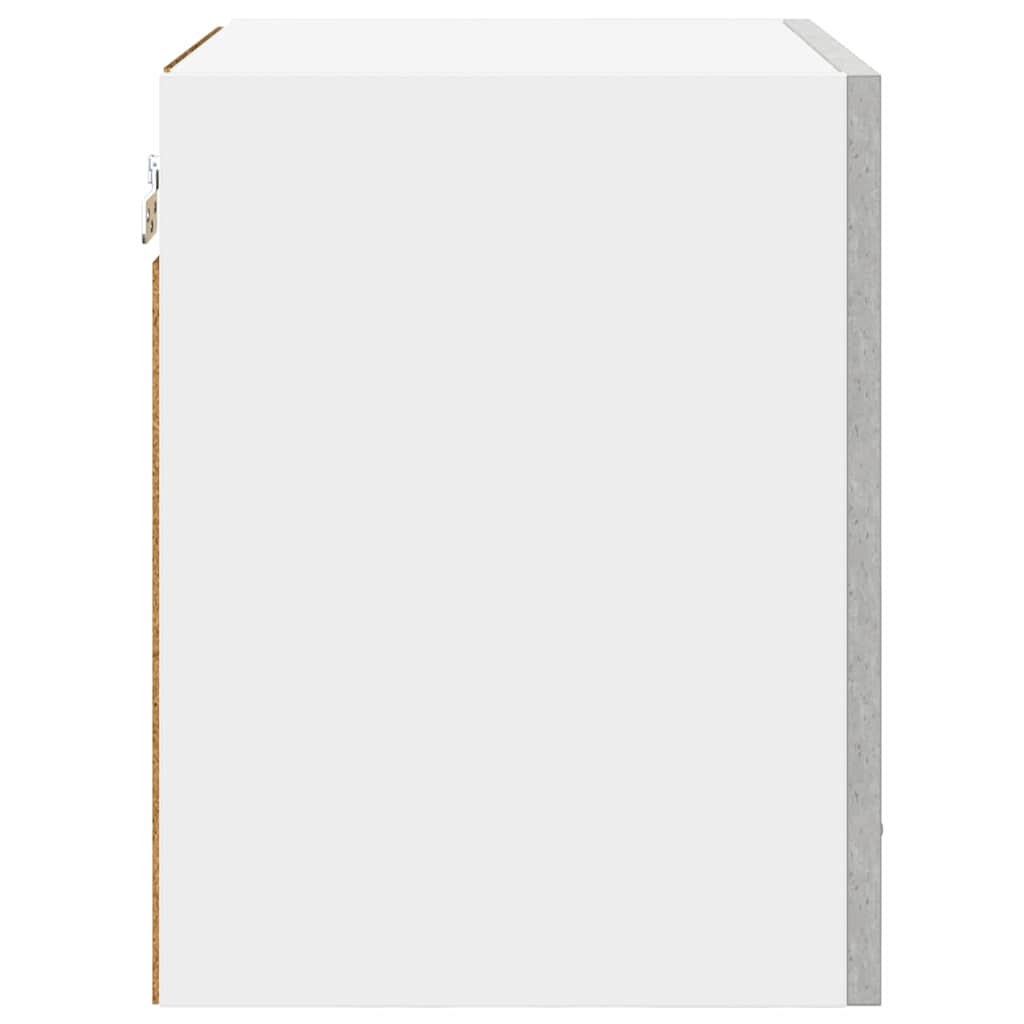 Hängeschrank mit Tür 2 pcs Betongrau und Weiß 40 x 31 x 40 cm