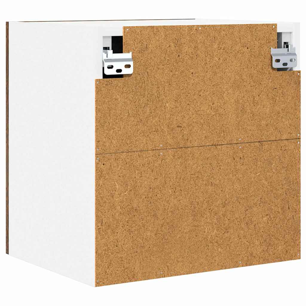 Hängeschrank 2 pcs Geräucherte Eiche und Weiß 40 x 31 x 40 cm