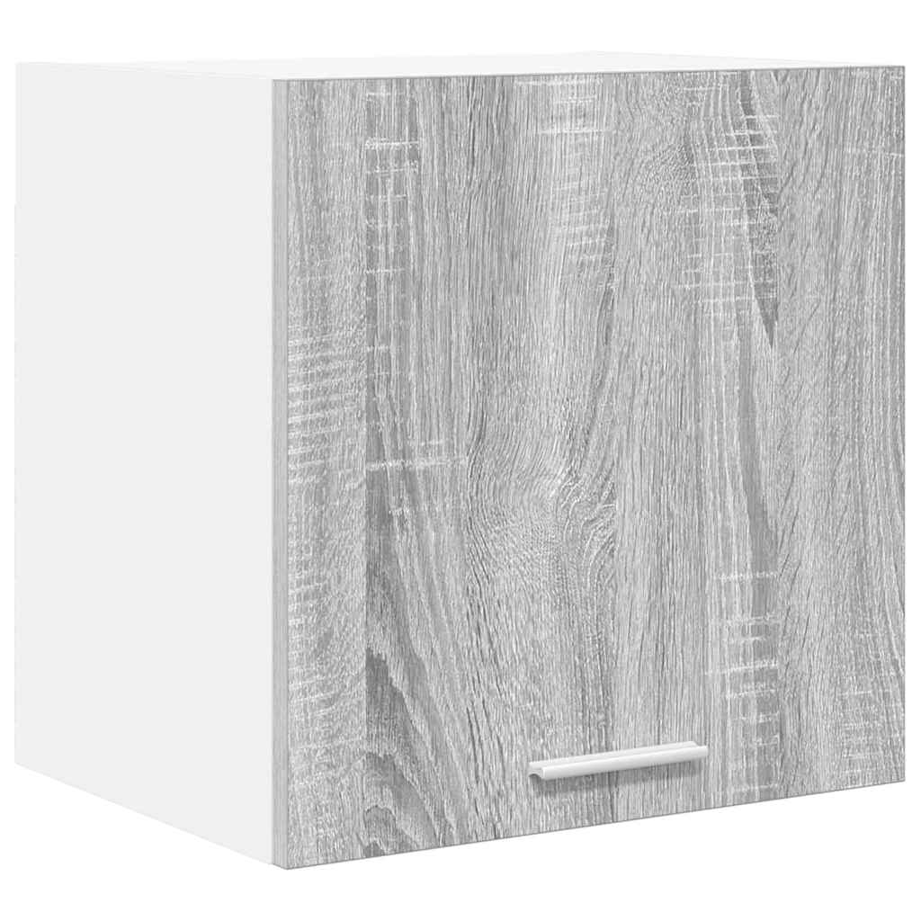 Hängeschrank mit Tür 2 pcs Grau Sonoma und Weiß 40 x 31 x 40 cm