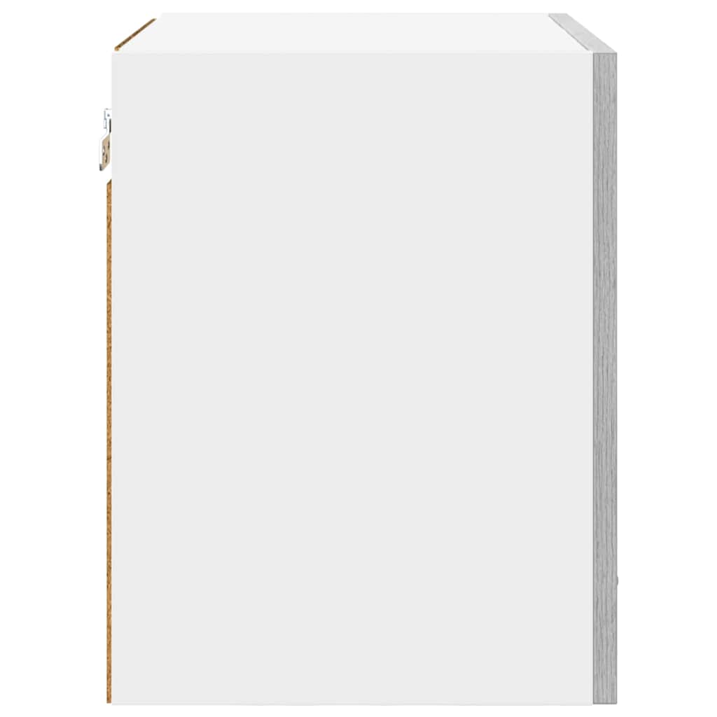 Hängeschrank mit Tür 2 pcs Grau Sonoma und Weiß 40 x 31 x 40 cm