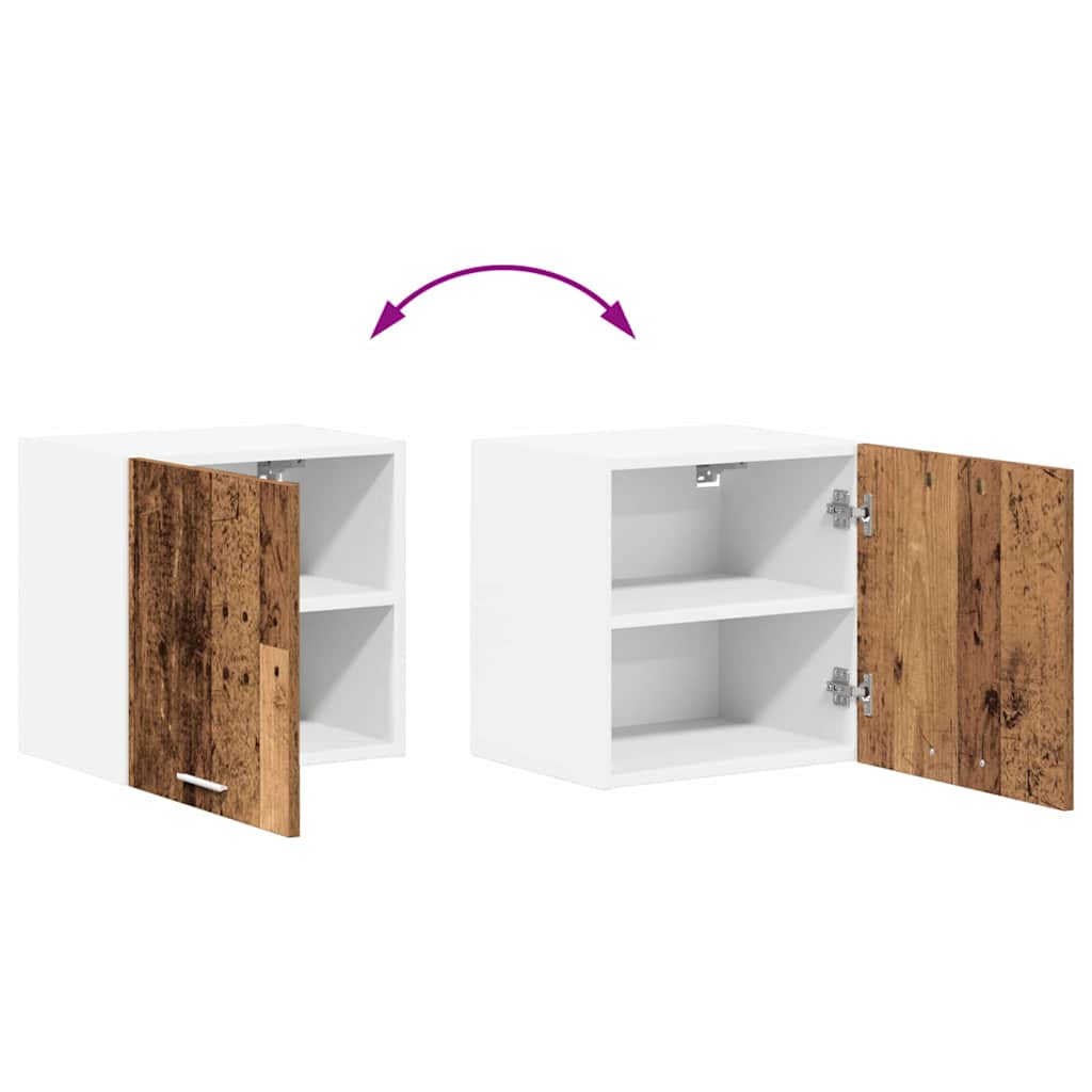 Hängeschrank Altes Holz und Weiß 40 x 31 x 40 cm Holzwerkstoff