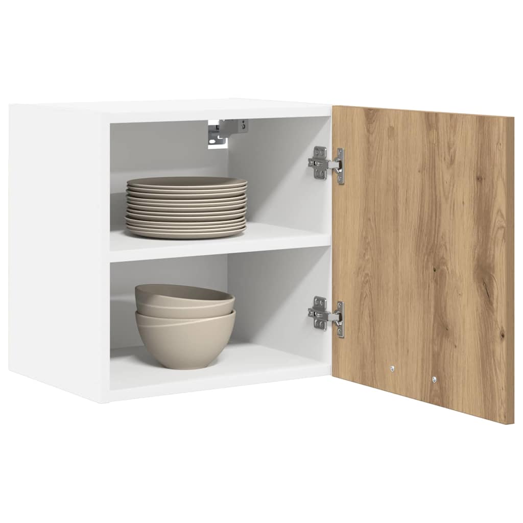 Hängeschrank 2 pcs Artisan-Eiche und Weiß 40 x 31 x 40 cm
