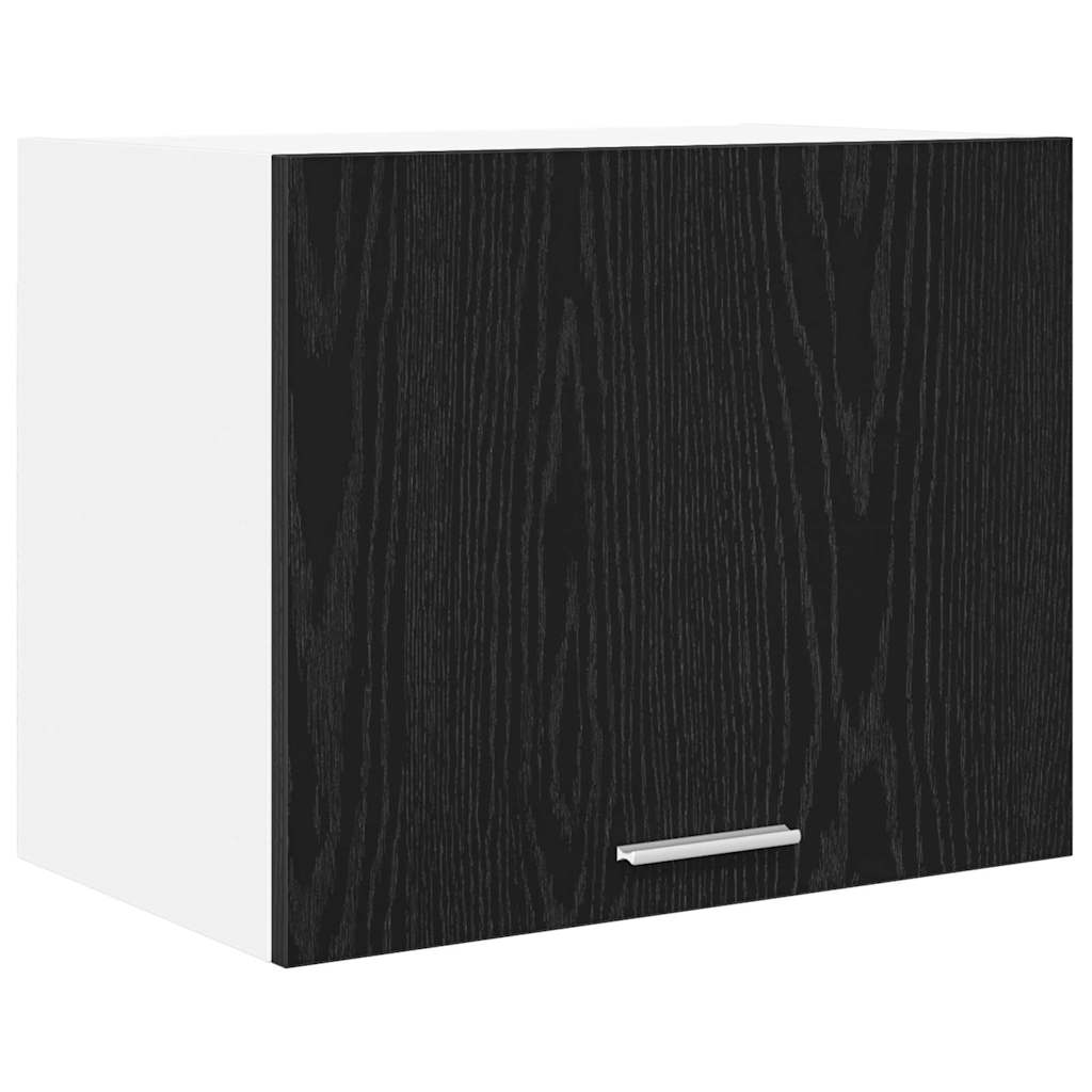 Hängeschrank mit Tür Schwarze Eiche und Weiß 50 x 31 x 40 cm