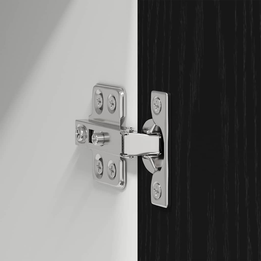 Hängeschrank 2 pcs Schwarze Eiche und Weiß 50 x 31 x 40 cm