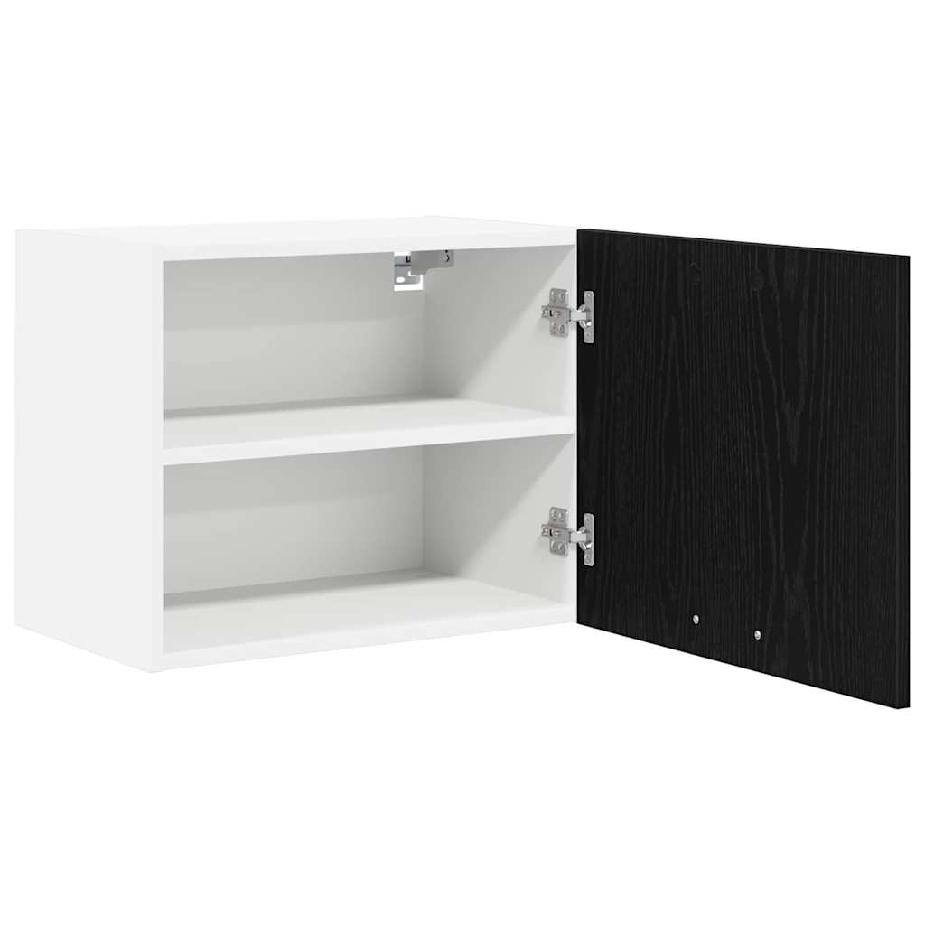 Hängeschrank 2 pcs Schwarze Eiche und Weiß 50 x 31 x 40 cm