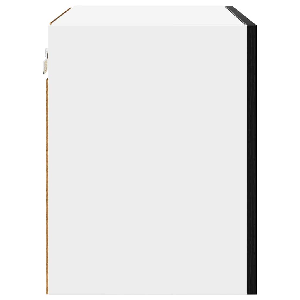 Hängeschrank 2 pcs Schwarze Eiche und Weiß 50 x 31 x 40 cm