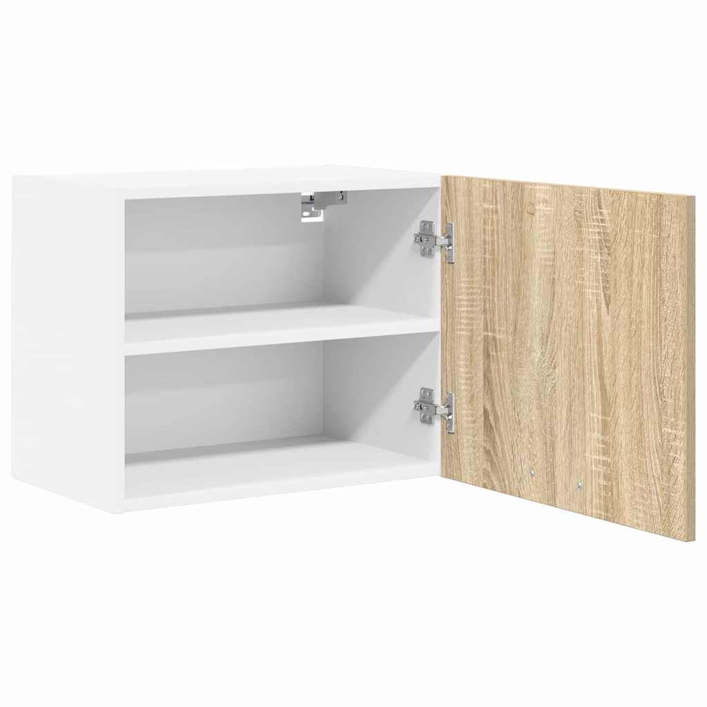 Hängeschrank 2 pcs Sonoma-Eiche und Weiß 50 x 31 x 40 cm