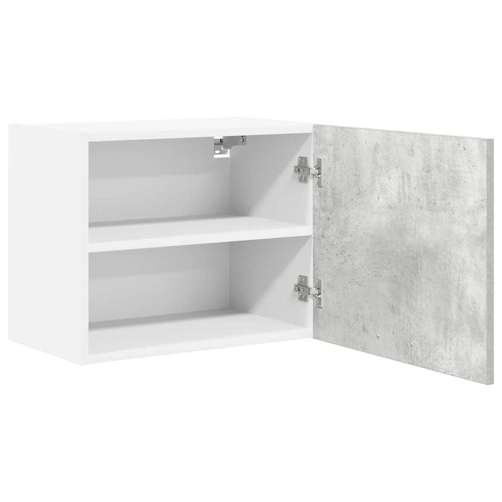 Hängeschrank mit Tür 2 pcs Betongrau und Weiß 50 x 31 x 40 cm