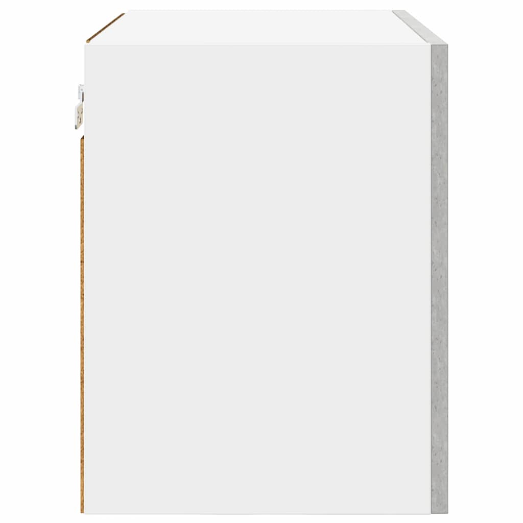 Hängeschrank mit Tür 2 pcs Betongrau und Weiß 50 x 31 x 40 cm
