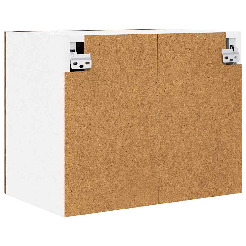 Hängeschrank mit Tür Geräucherte Eiche und Weiß 50 x 31 x 40 cm