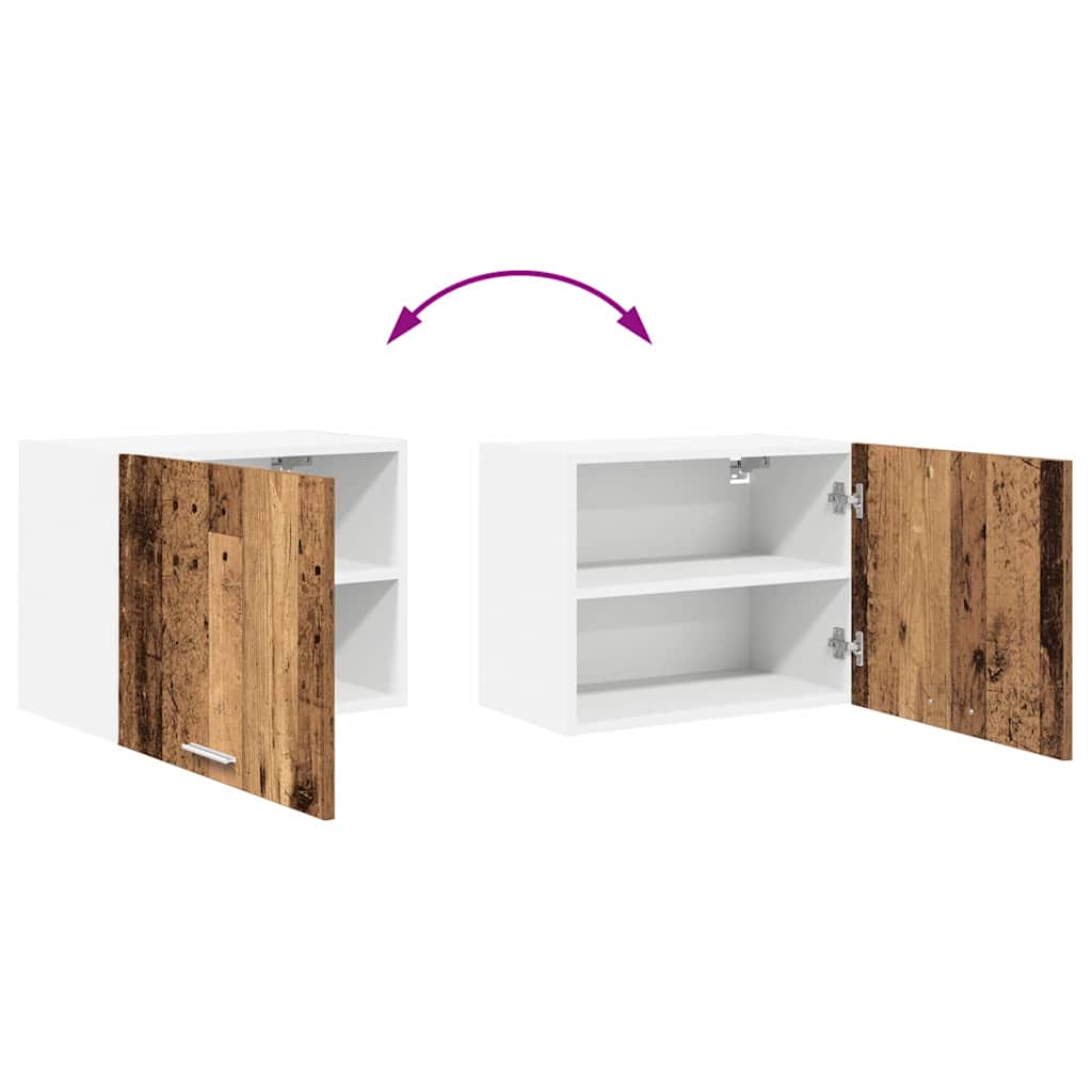 Hängeschrank Altes Holz und Weiß 50 x 31 x 40 cm Holzwerkstoff