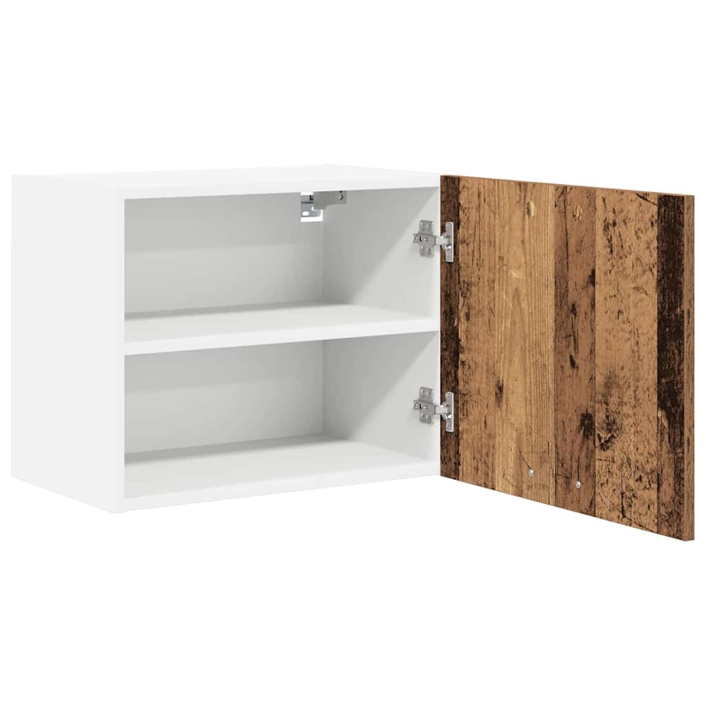 Hängeschrank mit Tür 2 pcs Altes Holz und Weiß 50 x 31 x 40 cm