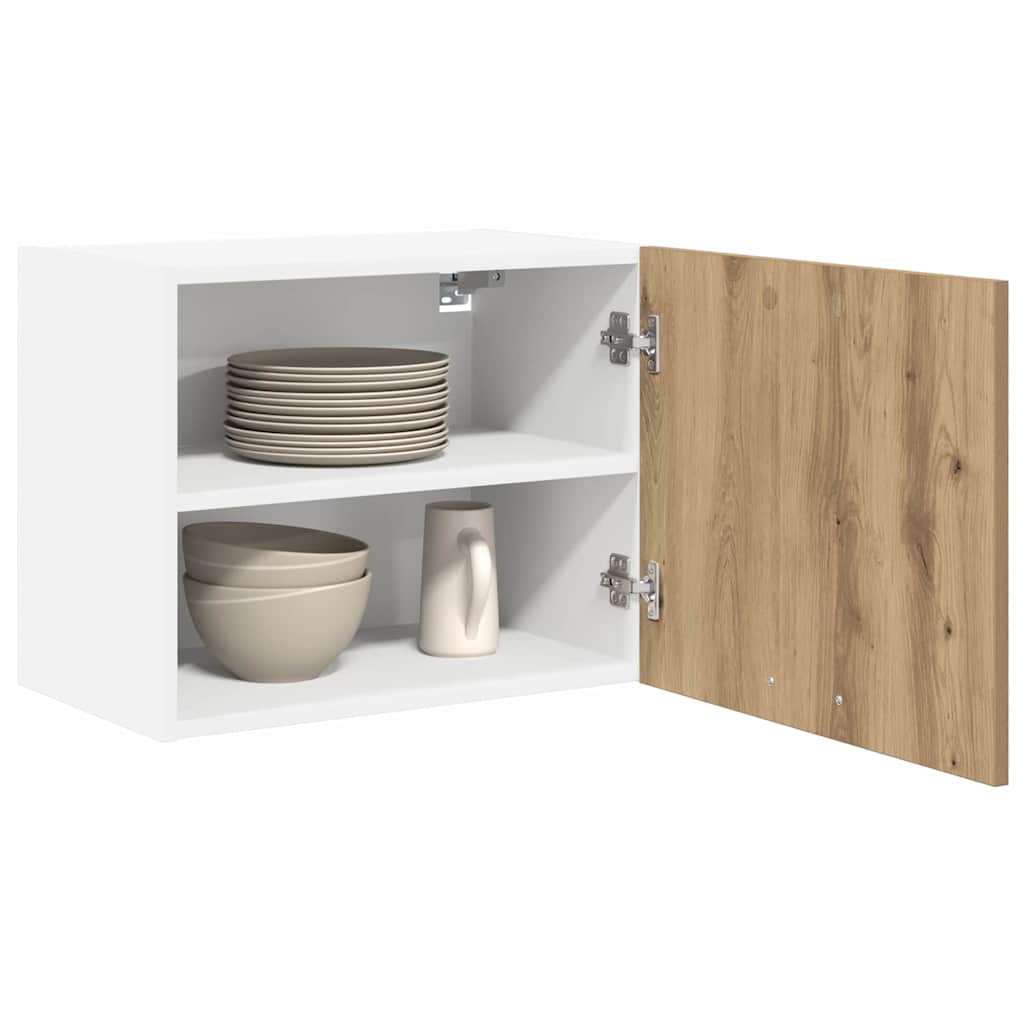 Hängeschrank 2 pcs Artisan-Eiche und Weiß 50 x 31 x 40 cm