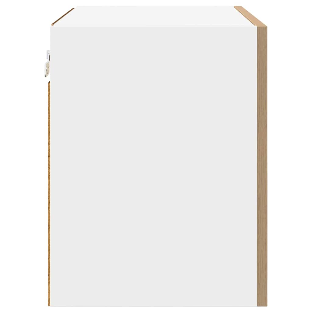 Hängeschrank 2 pcs Artisan-Eiche und Weiß 50 x 31 x 40 cm