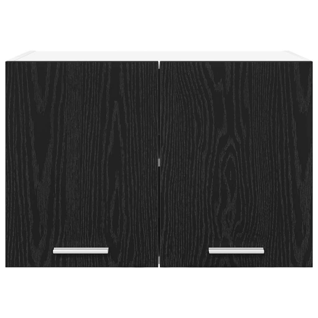 Hängeschrank mit Tür Schwarze Eiche und Weiß 60 x 31 x 40 cm