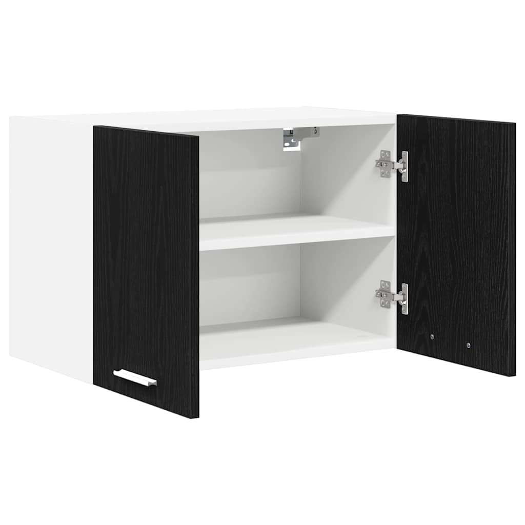 Hängeschrank 2 pcs Schwarze Eiche und Weiß 60 x 31 x 40 cm