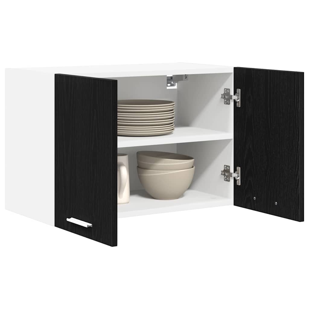 Hängeschrank 2 pcs Schwarze Eiche und Weiß 60 x 31 x 40 cm