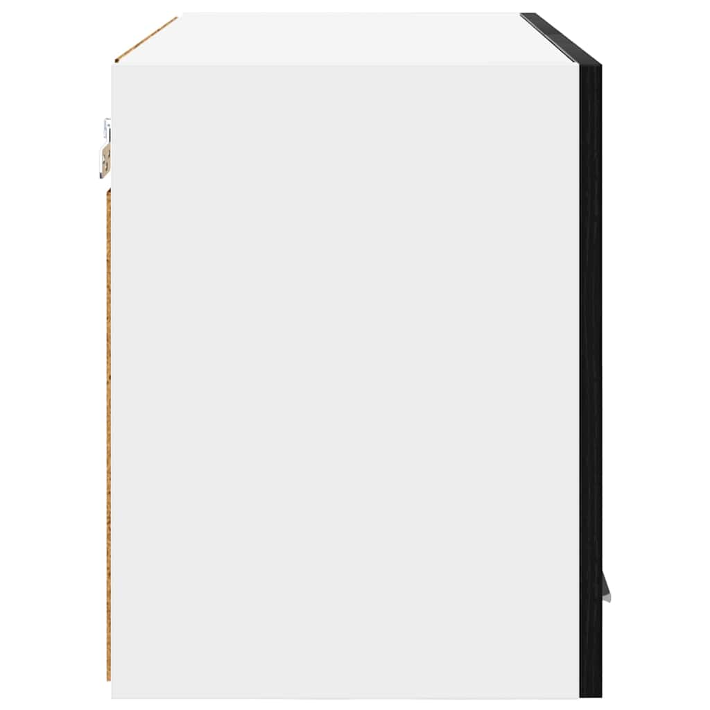 Hängeschrank 2 pcs Schwarze Eiche und Weiß 60 x 31 x 40 cm